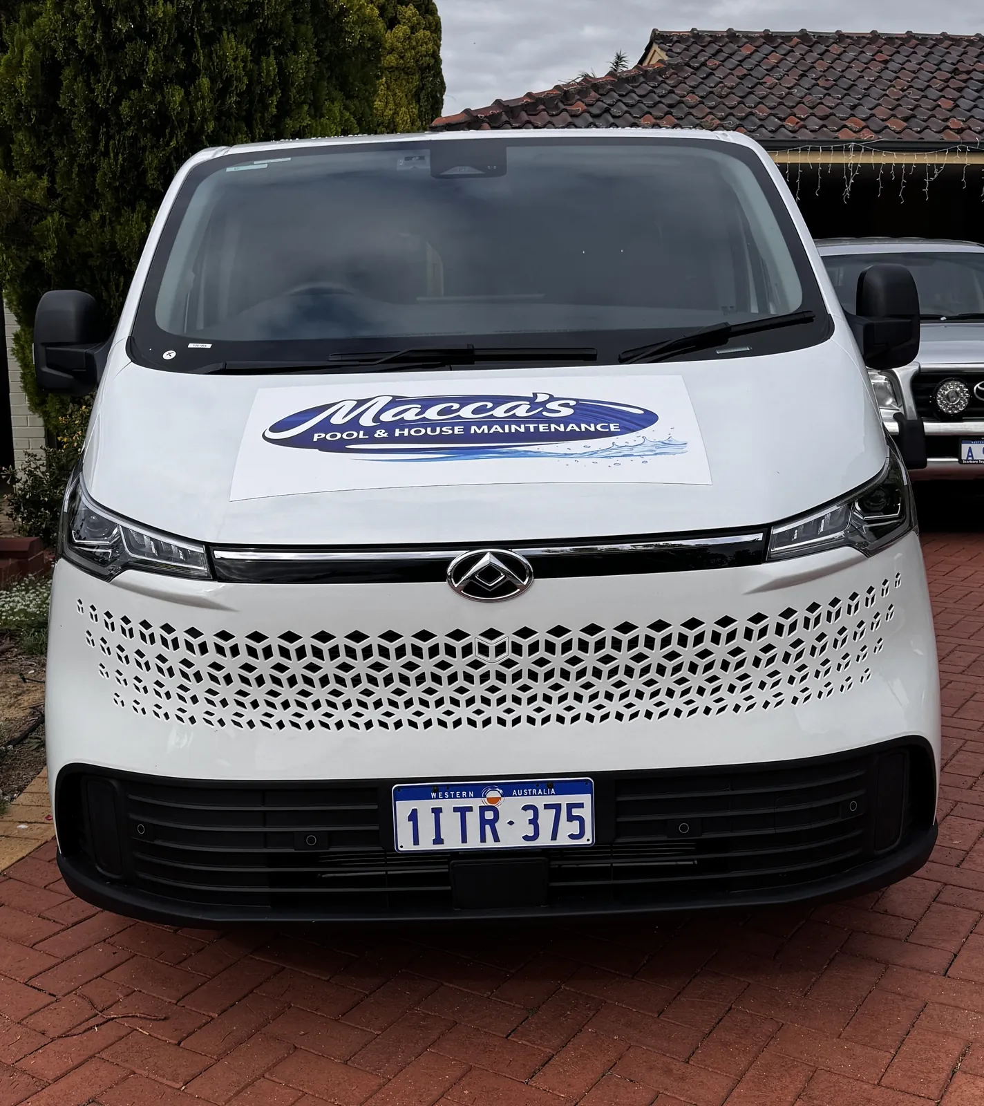 Macca with branded service van