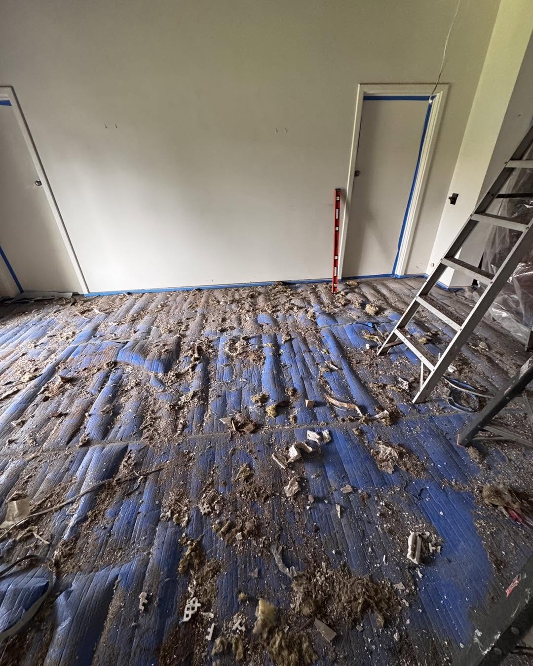 Ceiling collapse before in wembley downs