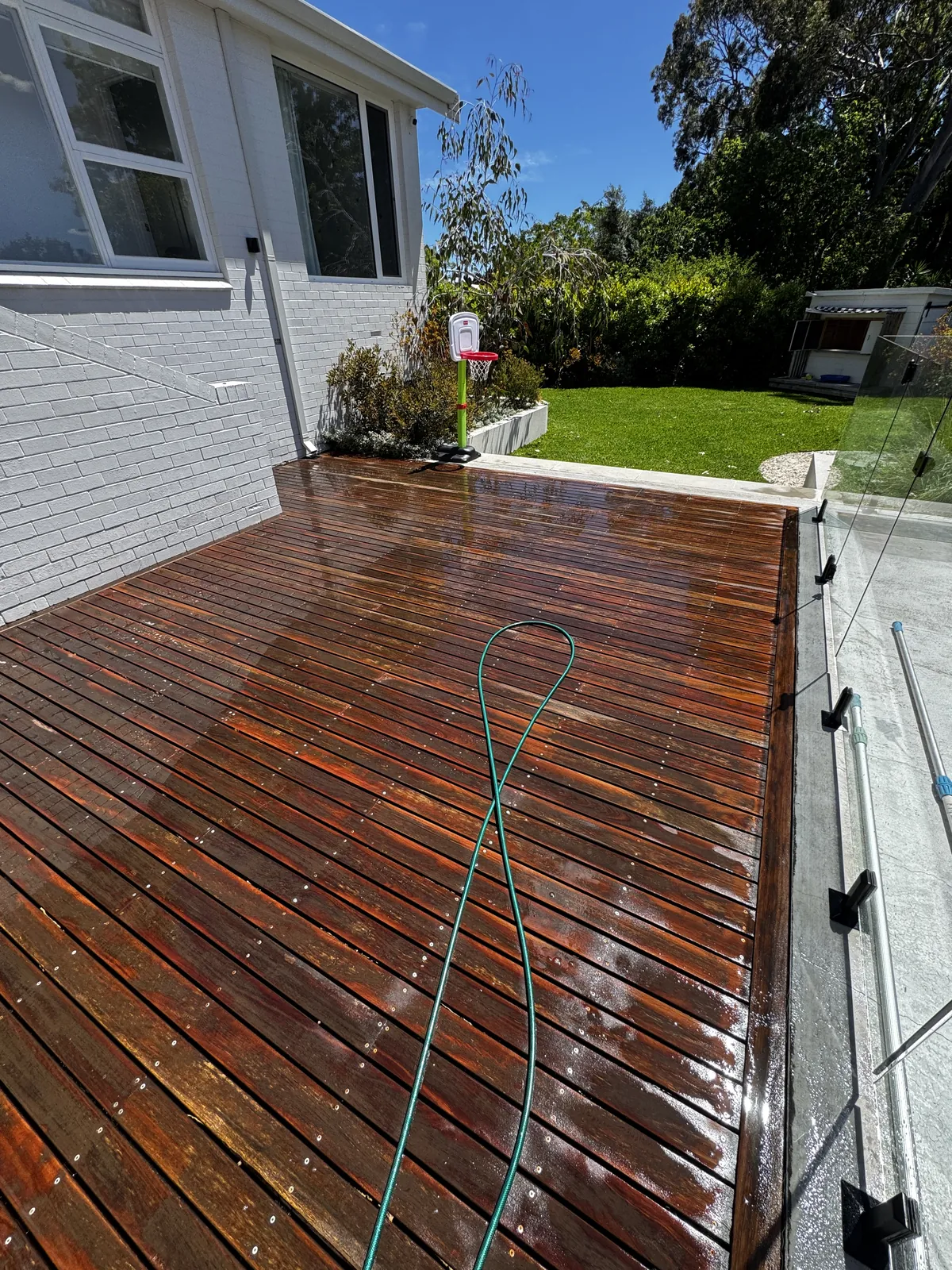 Deck after sanding and re-oiling